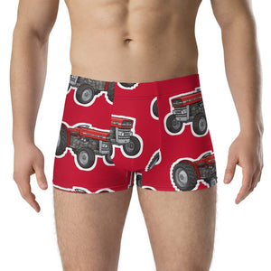 Furrow & Fields Boxer Briefs Massey Ferguson 135 Big Print Boxer Briefs – Red Quality Farmers Merch