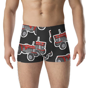 Furrow & Fields Boxer Briefs Massey Ferguson 165 Big Print Boxer Briefs – Charcoal Quality Farmers Merch