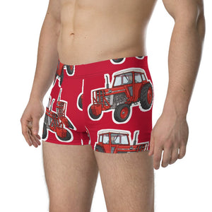 Furrow & Fields Boxer Briefs Massey Ferguson 188 Big Print Boxer Briefs – Red Quality Farmers Merch