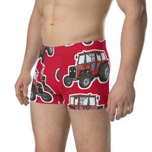 Furrow & Fields Boxer Briefs Massey Ferguson 240 Big Print Boxer Briefs – Red Quality Farmers Merch