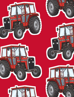 Furrow & Fields Boxer Briefs Massey Ferguson 240 Big Print Boxer Briefs – Red Quality Farmers Merch
