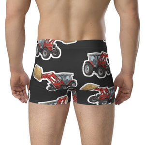 Furrow & Fields Boxer Briefs Massey Ferguson 3070 Big Print Boxer Briefs – Charcoal Quality Farmers Merch