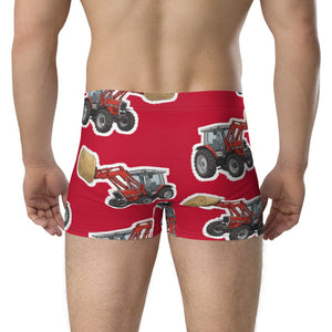 Furrow & Fields Boxer Briefs Massey Ferguson 3070 Big Print Boxer Briefs – Red Quality Farmers Merch