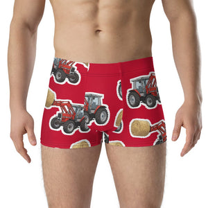 Furrow & Fields Boxer Briefs Massey Ferguson 3070 Big Print Boxer Briefs – Red Quality Farmers Merch