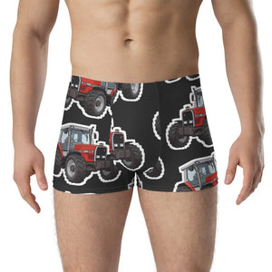 Furrow & Fields Boxer Briefs Massey Ferguson 3075 Big Print Boxer Briefs – Charcoal Quality Farmers Merch