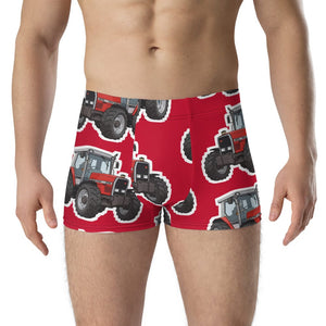 Furrow & Fields Boxer Briefs Massey Ferguson 3075 Big Print Boxer Briefs – Red Quality Farmers Merch