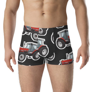 Furrow & Fields Boxer Briefs Massey Ferguson 3090 Big Print Boxer Briefs – Charcoal Quality Farmers Merch