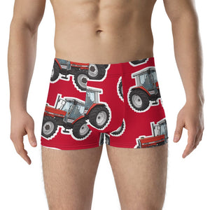 Furrow & Fields Boxer Briefs Massey Ferguson 3090 Big Print Boxer Briefs – Red Quality Farmers Merch