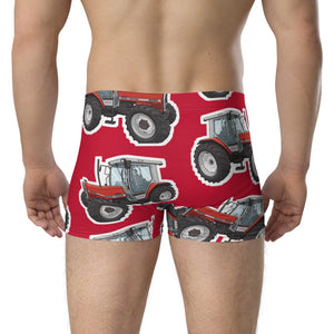 Furrow & Fields Boxer Briefs Massey Ferguson 3090 Big Print Boxer Briefs – Red Quality Farmers Merch