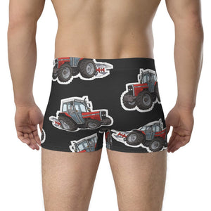 Furrow & Fields Boxer Briefs Massey Ferguson 375 Big Print Boxer Briefs – Charcoal Quality Farmers Merch