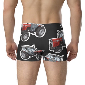 Furrow & Fields Boxer Briefs Massey Ferguson 390T Big Print Boxer Briefs – Charcoal Quality Farmers Merch