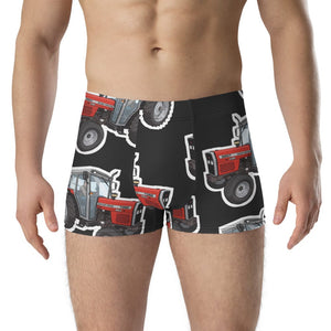 Furrow & Fields Boxer Briefs Massey Ferguson 390T Big Print Boxer Briefs – Charcoal Quality Farmers Merch