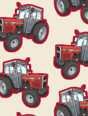 Furrow & Fields Boxer Briefs Massey Ferguson 390T Big Print Boxer Briefs – Cream Quality Farmers Merch