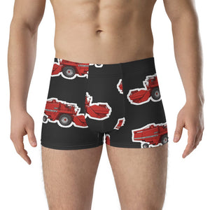 Furrow & Fields Boxer Briefs Massey Ferguson 520 Big Print Boxer Briefs – Charcoal Quality Farmers Merch