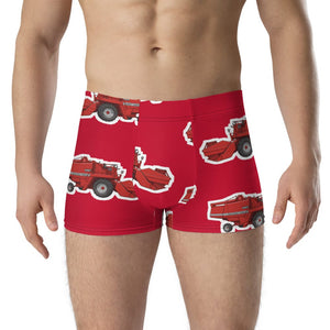 Furrow & Fields Boxer Briefs Massey Ferguson 520 Big Print Boxer Briefs – Red Quality Farmers Merch