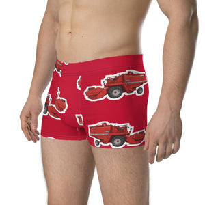 Furrow & Fields Boxer Briefs Massey Ferguson 520 Big Print Boxer Briefs – Red Quality Farmers Merch