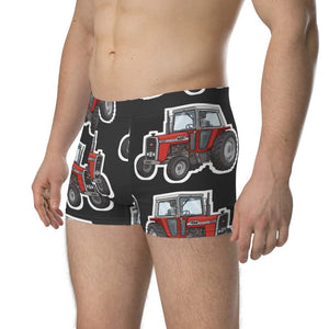 Furrow & Fields Boxer Briefs Massey Ferguson 590 Big Print Boxer Briefs – Charcoal Quality Farmers Merch
