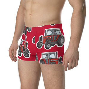 Furrow & Fields Boxer Briefs Massey Ferguson 590 Big Print Boxer Briefs – Red Quality Farmers Merch