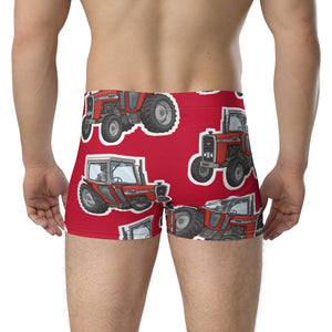 Furrow & Fields Boxer Briefs Massey Ferguson 590 Big Print Boxer Briefs – Red Quality Farmers Merch