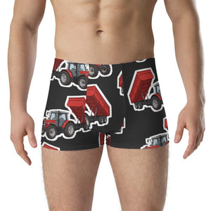 Furrow & Fields Boxer Briefs Massey Ferguson 6180 Big Print Boxer Briefs – Charcoal Quality Farmers Merch