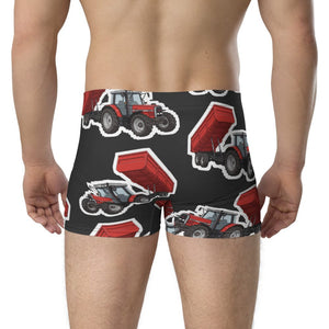 Furrow & Fields Boxer Briefs Massey Ferguson 6180 Big Print Boxer Briefs – Charcoal Quality Farmers Merch
