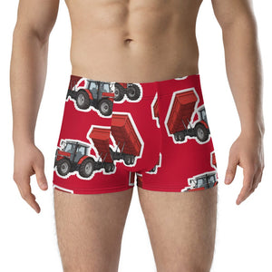 Furrow & Fields Boxer Briefs Massey Ferguson 6180 Big Print Boxer Briefs – Red Quality Farmers Merch