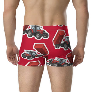 Furrow & Fields Boxer Briefs Massey Ferguson 6180 Big Print Boxer Briefs – Red Quality Farmers Merch