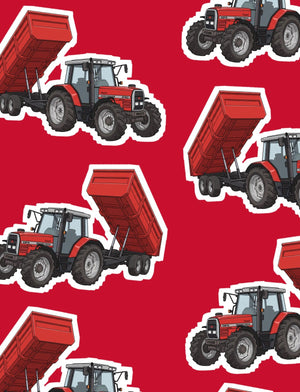 Furrow & Fields Boxer Briefs Massey Ferguson 6180 Big Print Boxer Briefs – Red Quality Farmers Merch