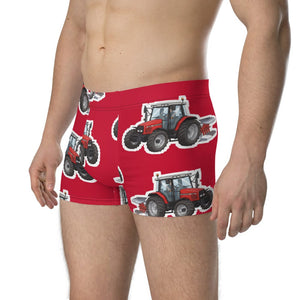 Furrow & Fields Boxer Briefs Massey Ferguson 6255 Big Print Boxer Briefs – Red Quality Farmers Merch