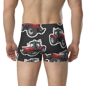 Furrow & Fields Boxer Briefs Massey Ferguson 6480 Big Print Boxer Briefs – Charcoal Quality Farmers Merch