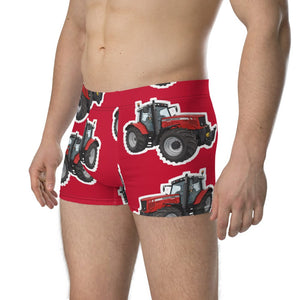 Furrow & Fields Boxer Briefs Massey Ferguson 6480 Big Print Boxer Briefs – Red Quality Farmers Merch