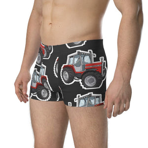Furrow & Fields Boxer Briefs Massey Ferguson 690 Big Print Boxer Briefs – Charcoal Quality Farmers Merch