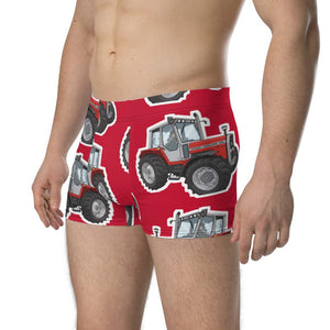 Furrow & Fields Boxer Briefs Massey Ferguson 690 Big Print Boxer Briefs – Red Quality Farmers Merch
