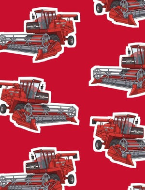 Furrow & Fields Boxer Briefs Massey Ferguson 760 Big Print Boxer Briefs – Red Quality Farmers Merch