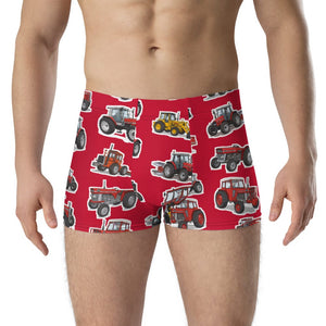Furrow & Fields Boxer Briefs Massey Ferguson Tractors All-Over Print Boxer Briefs Quality Farmers Merch
