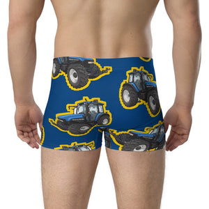 Furrow & Fields Boxer Briefs New Holland TM 135 Big Print Boxer Briefs – Blue Quality Farmers Merch
