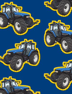 Furrow & Fields Boxer Briefs New Holland TM 135 Big Print Boxer Briefs – Blue Quality Farmers Merch