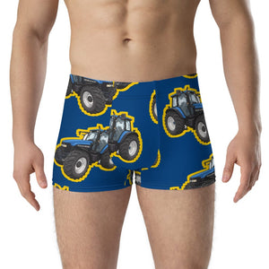 Furrow & Fields Boxer Briefs New Holland TM 135 Big Print Boxer Briefs – Blue Quality Farmers Merch