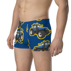 Furrow & Fields Boxer Briefs New Holland TM 135 Big Print Boxer Briefs – Blue Quality Farmers Merch