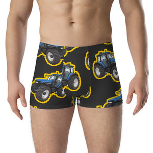 Furrow & Fields Boxer Briefs New Holland TM 135 Big Print Boxer Briefs – Charcoal Quality Farmers Merch