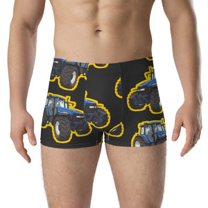 Furrow & Fields Boxer Briefs New Holland TM 155 Big Print Boxer Briefs – Charcoal Quality Farmers Merch