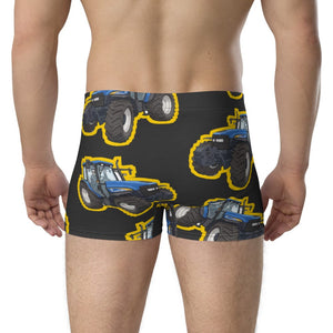 Furrow & Fields Boxer Briefs New Holland TM 155 Big Print Boxer Briefs – Charcoal Quality Farmers Merch