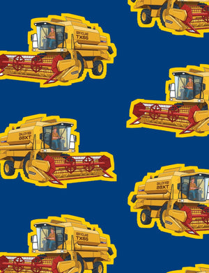 Furrow & Fields Boxer Briefs New Holland TX66 Big Print Boxer Briefs – Blue Quality Farmers Merch