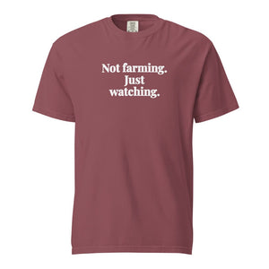 Furrow & Fields Brick / S Not Farming. Just Watching. | Unisex Premium T-shirt Quality Farmers Merch