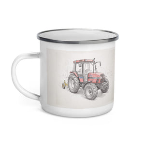 Furrow & Fields Case IH 4240 XL Pro Pencil Sketch | Enamel Mug Quality Farmers Merch