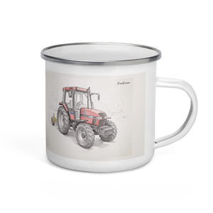 Furrow & Fields Case IH 4240 XL Pro Pencil Sketch | Enamel Mug Quality Farmers Merch