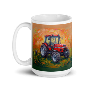 Furrow & Fields Case IH 4240 XL Pro Splash Art | White Glossy Mug Quality Farmers Merch