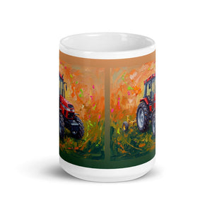 Furrow & Fields Case IH 4240 XL Pro Splash Art | White Glossy Mug Quality Farmers Merch