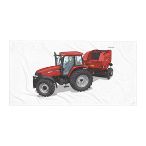 Furrow & Fields Case IH Maxxum MXM130 Illustration | Beach Towel Quality Farmers Merch