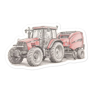 Furrow & Fields Case IH Maxxum MXM130 Pencil Sketch | Bubble-free stickers Quality Farmers Merch